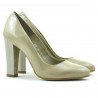 Eleganckie buty damskie 1214 lakierowane beżowe