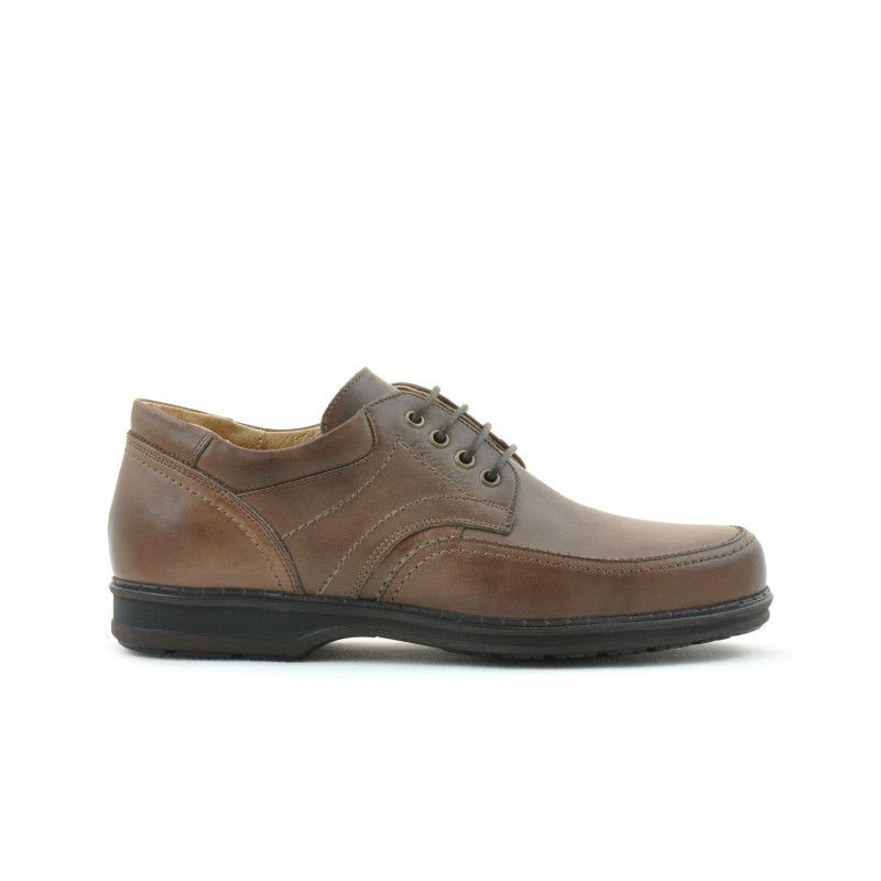 Męskie buty casual / eleganckie 855 brązowe