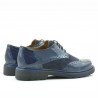 Damskie buty casual 663 lakierowane w kolorze indygo kombinowane