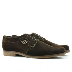 Casual / eleganckie buty męskie (duże rozmiary) 730m cafe zamsz