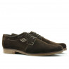 Casual / eleganckie buty męskie (duże rozmiary) 730m cafe zamsz