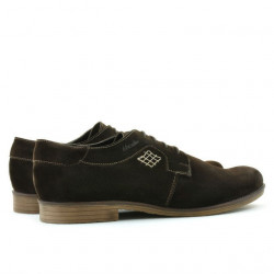 Casual / eleganckie buty męskie (duże rozmiary) 730m cafe zamsz