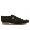 Casual / eleganckie buty męskie (duże rozmiary) 730m cafe zamsz