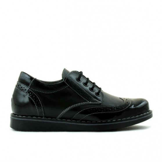Dziecięce buty 154 czarna lakierowana kombinacja