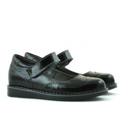 Buty dziecięce 153 lakierowane czarne kombinowane