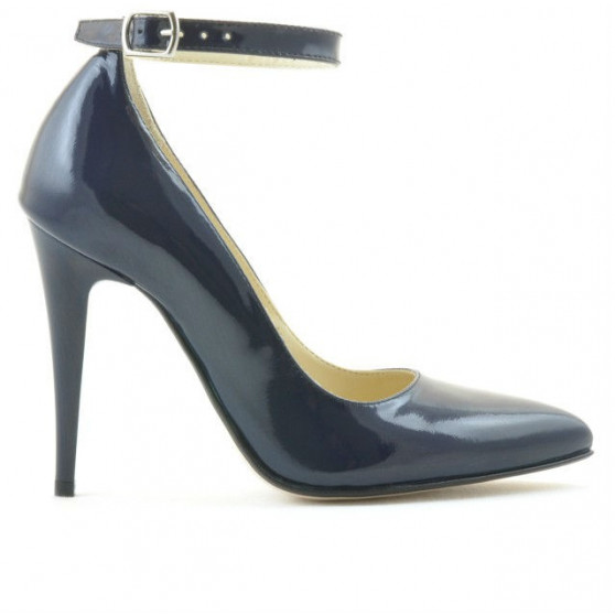 Eleganckie buty damskie 1247 lakier indygo