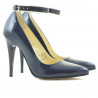 Eleganckie buty damskie 1247 lakier indygo