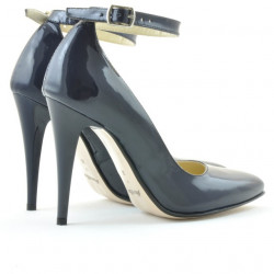 Eleganckie buty damskie 1247 lakier indygo