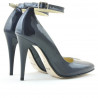 Eleganckie buty damskie 1247 lakier indygo