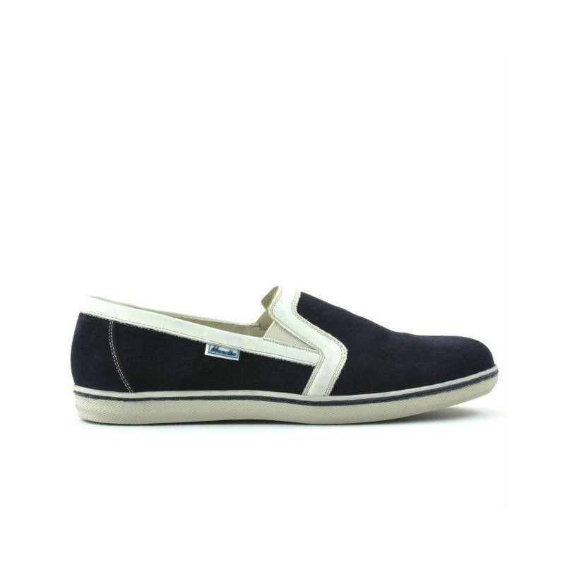 Półbuty casual męskie 870 indigo welur