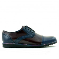 Casualowe buty męskie 811 indygo+bordo