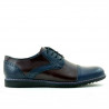 Casualowe buty męskie 811 indygo+bordo