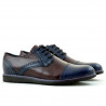 Casualowe buty męskie 811 indygo+bordo