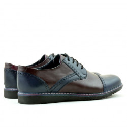 Casualowe buty męskie 811 indygo+bordo