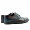 Casualowe buty męskie 811 indygo+bordo
