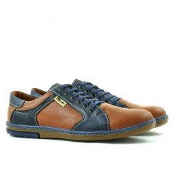 Buty sportowe męskie 869 brązowe+indygo