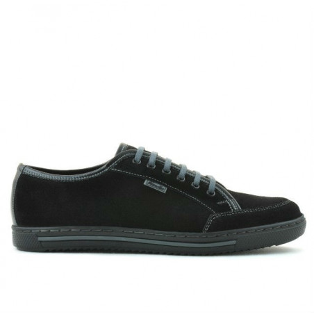 Buty casual / sportowe męskie 775 czarne welur