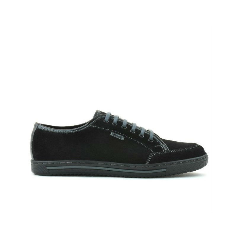 Buty casual / sportowe męskie 775 czarne welur