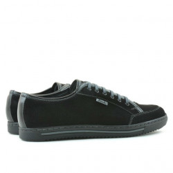 Buty casual / sportowe męskie 775 czarne welur