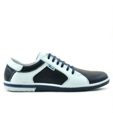 Buty sportowe męskie 869 indygo+białe