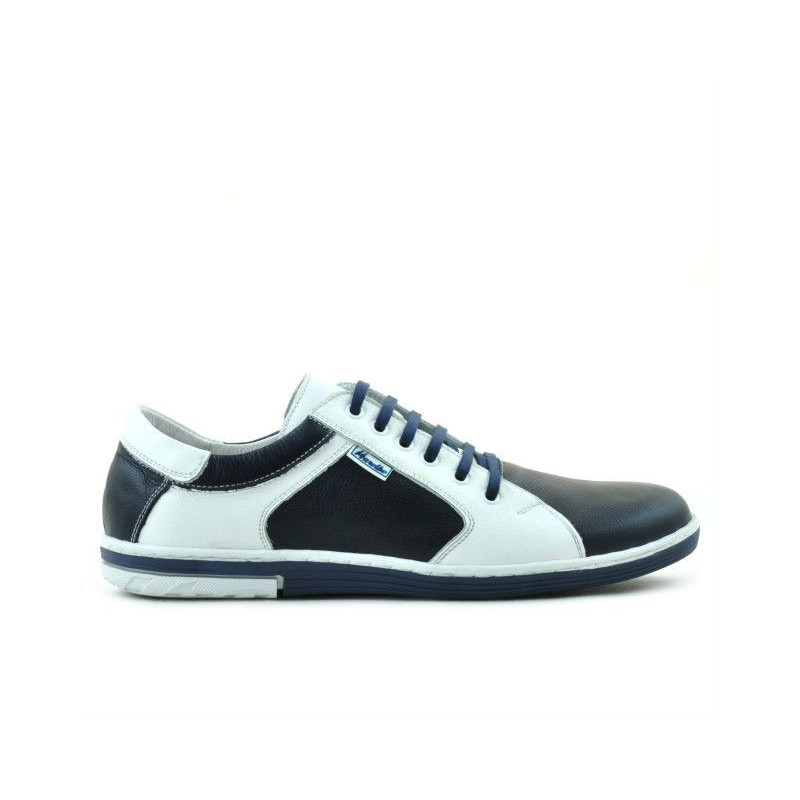 Buty sportowe męskie 869 indygo+białe