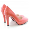 Damskie eleganckie buty 1233 lakierowane czerwone koralowe