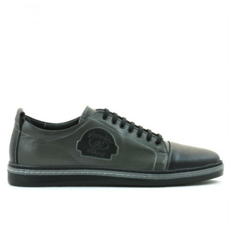 Buty casual/sportowe męskie 766 czarne+szare