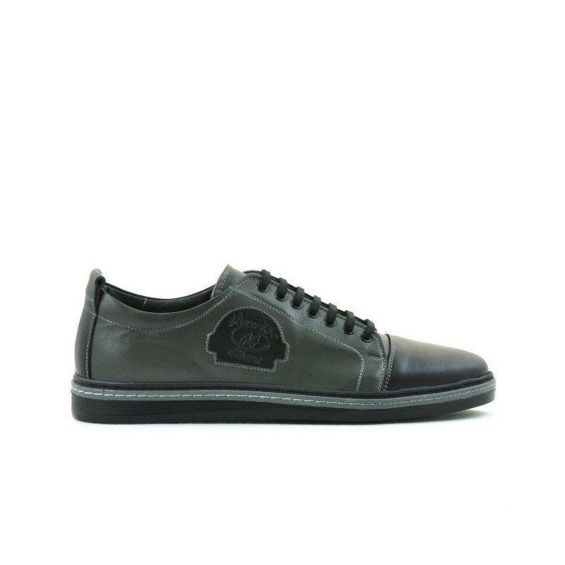 Buty casual/sportowe męskie 766 czarne+szare