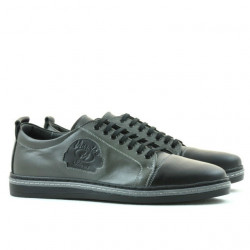 Buty casual/sportowe męskie 766 czarne+szare