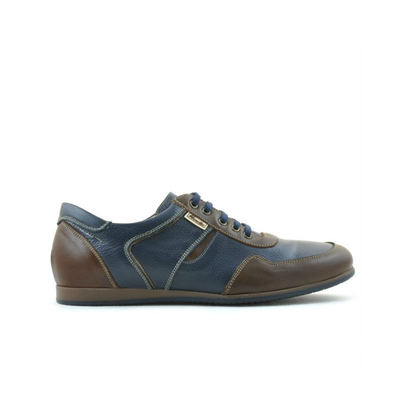 Buty sportowe męskie 860 brązowe+indygo