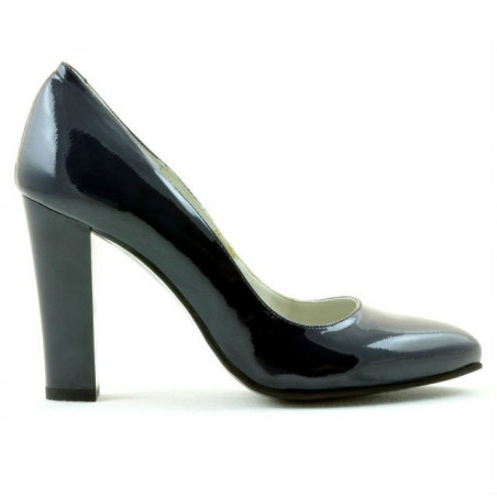 Eleganckie buty damskie 1214 lakierowane indigo