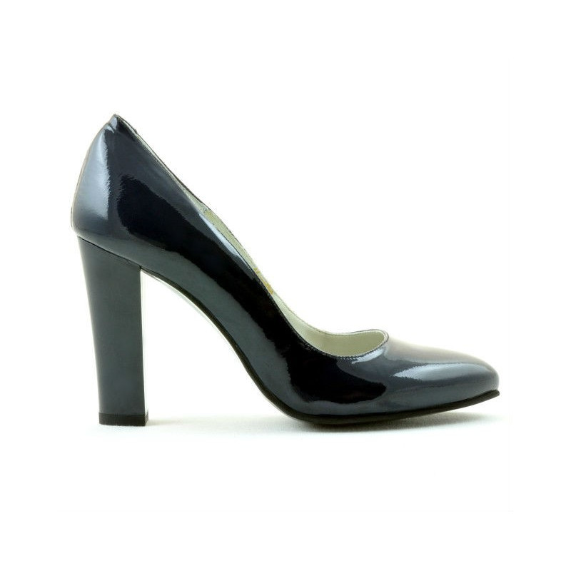 Eleganckie buty damskie 1214 lakierowane indigo