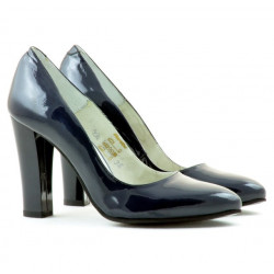Eleganckie buty damskie 1214 lakierowane indigo