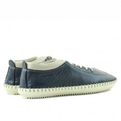 Mokasyny męskie 864 indigo+beżowy