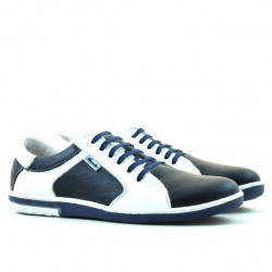 Buty sportowe męskie 869 indygo+białe