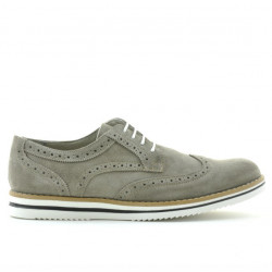 Buty casual męskie 866 piaskowy welur