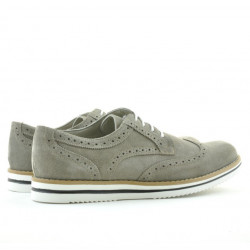 Buty casual męskie 866 piaskowy welur