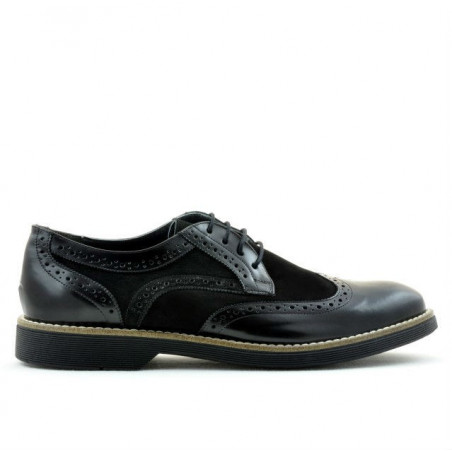 Casualowe buty męskie 826 czarne florantic kombinowane