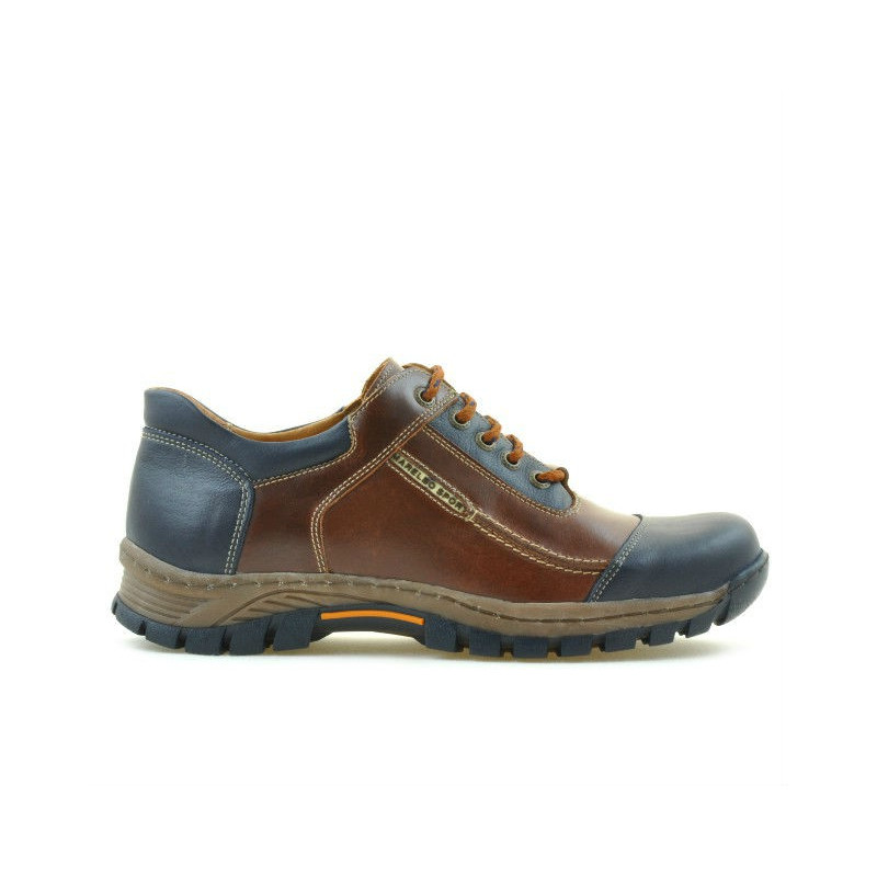 Męskie buty sportowe 852 brąz+indygo
