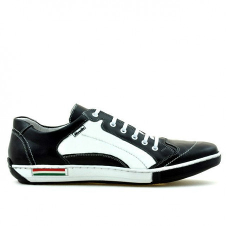 Buty sportowe męskie 707 czarne+białe