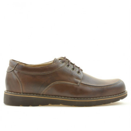 Buty casual męskie 758 brązowe