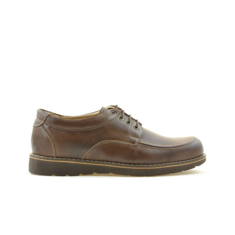 Buty casual męskie 758 brązowe