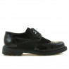 Damskie buty casual 663 w czarnej lakierowanej kombinacji