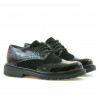 Damskie buty casual 663 w czarnej lakierowanej kombinacji