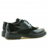 Damskie buty casual 663 w czarnej lakierowanej kombinacji