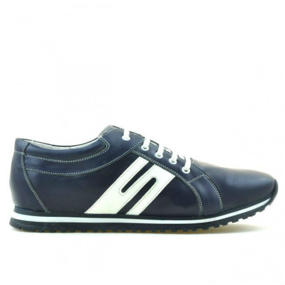 Buty sportowe męskie 768 indygo+białe