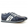 Buty sportowe męskie 768 indygo+białe