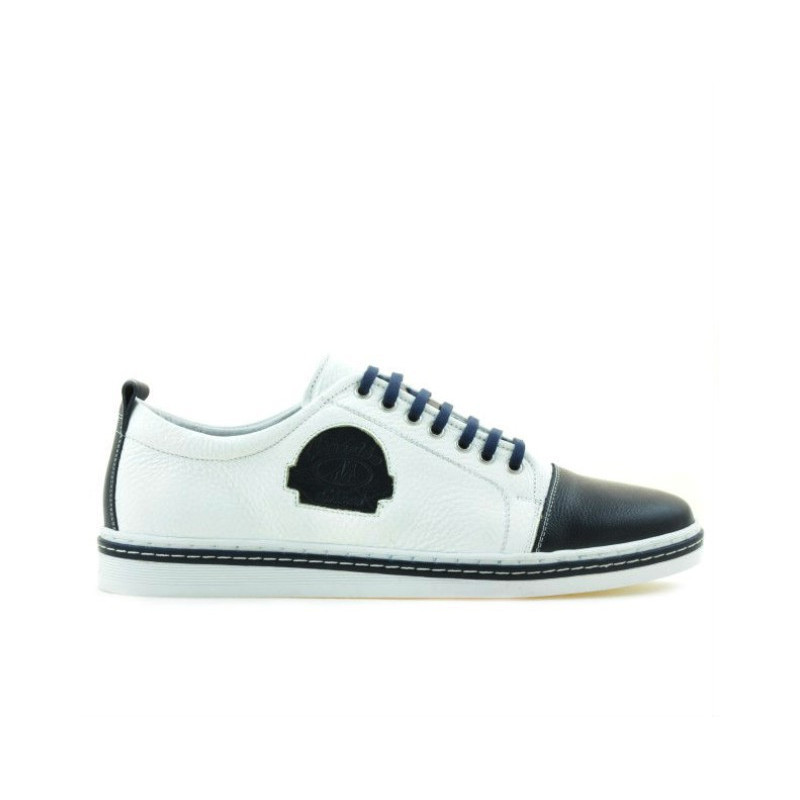 Buty casual / sportowe męskie 766 indigo+białe