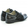 Damskie buty casual 608 czarna lakierowana kombinacja