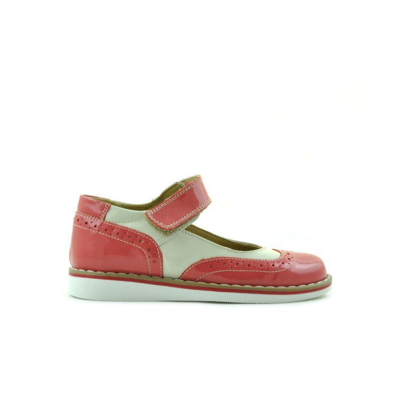 Buty dziecięce małe 56c lakier różowy+beżowy